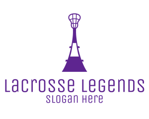 Lacrosse - Lacrosse Eiffel Tower logo design