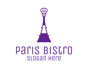 Lacrosse Eiffel Tower logo design