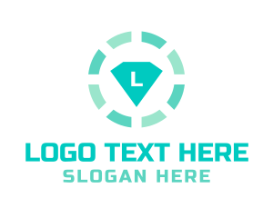 Poker - Colorful Diamond Lettermark logo design