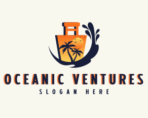 Beach Luggage Travel logo design