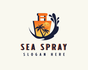 Beach Luggage Travel logo design