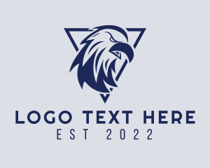 Predator - Blue Mad Eagle logo design