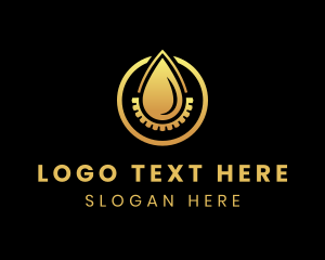 Workshop - Droplet Cog Gear logo design