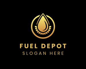 Petrol - Droplet Cog Gear logo design