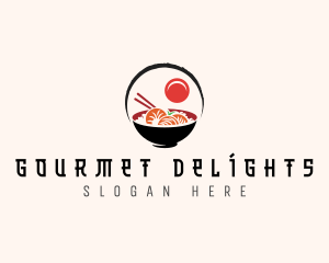 Asian Seafood Shrimp logo design