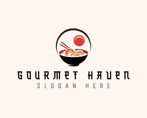 Asian Seafood Shrimp logo design