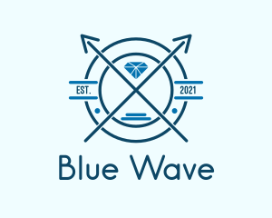 Blue Diamond Emblem logo design