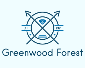 Blue Diamond Emblem logo design