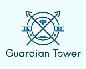 Blue Diamond Emblem logo design