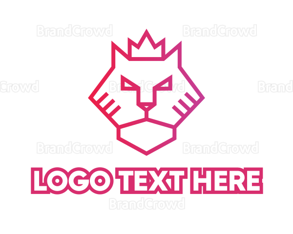 Geometric Tiger Outline Logo
