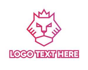 Geometric Tiger Outline logo design