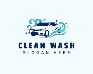 Washing - Blue Car Washing logo design