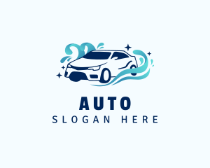 Car Wash - Blue Car Washing logo design