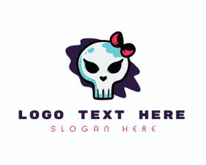 Hip Hop - Female Punk Skull logo design