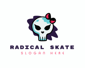 Female Punk Skull logo design