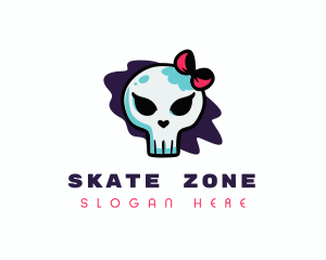 Female Punk Skull logo design