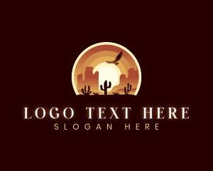 Saguaro Cactus - West Desert Canyon logo design