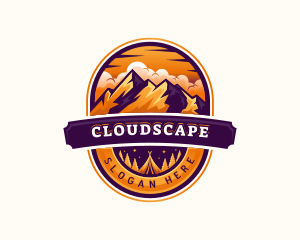 Clouds - Mountain Summit Camping logo design