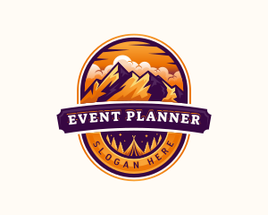Destination - Mountain Summit Camping logo design