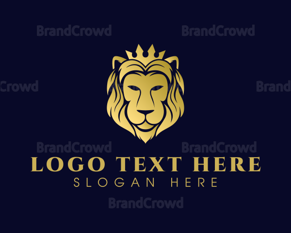 Luxury Lion Crown Logo