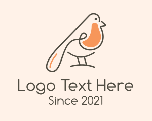 Pet Store - Perched Robin Bird logo design