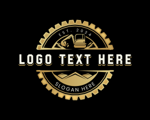 Heavy Duty - Construction Excavator Machinery logo design