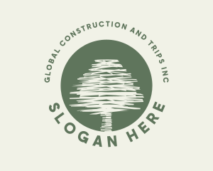 Organic - Scribble Tree Nature logo design