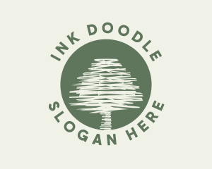 Scribble - Scribble Tree Nature logo design