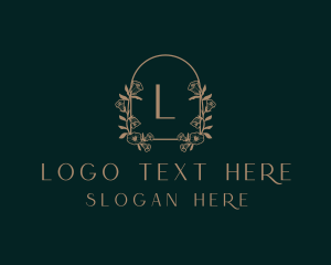 Botanical - Bell Flower Arch logo design