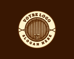 Liquor Brewery Barrel Logo