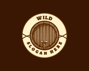 Liquor Brewery Barrel Logo