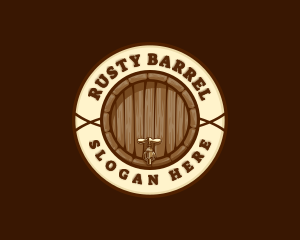 Liquor Brewery Barrel logo design