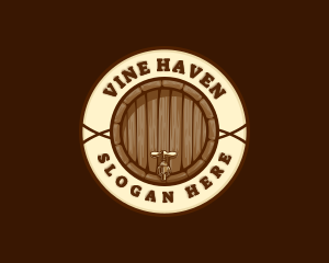 Liquor Beer Brewery Barrel logo design