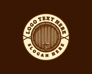 Liquor Brewery Barrel Logo