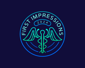 Medical Caduceus Medicine logo design