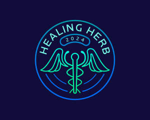 Medical Caduceus Medicine logo design