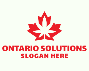 Ontario - Maple Leaf Cannabis logo design