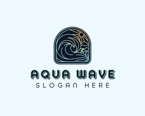 Summer Beach Wave logo design