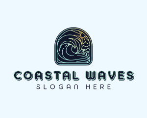 Summer Beach Wave logo design