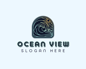 Summer Beach Wave logo design