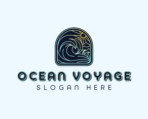 Summer Beach Wave logo design