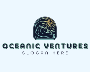 Summer Beach Wave logo design