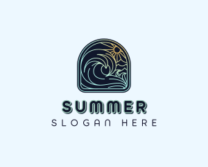 Summer Beach Wave logo design