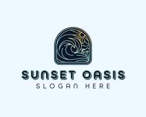 Summer Beach Wave logo design