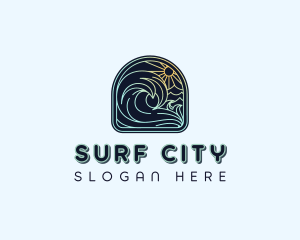 Summer Beach Wave logo design