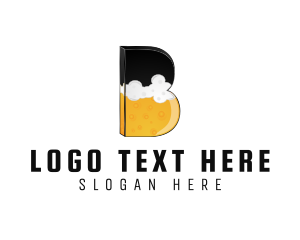 Beer Froth - Brewery Beer Letter B logo design