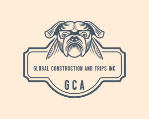 Vet - Bulldog Puppy Glasses logo design