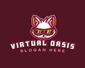 Vr - Gaming VR Cat logo design