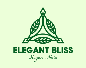 Pattern - Green Triangle Leaves logo design