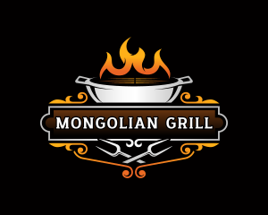 Grill Restaurant Barbeque logo design